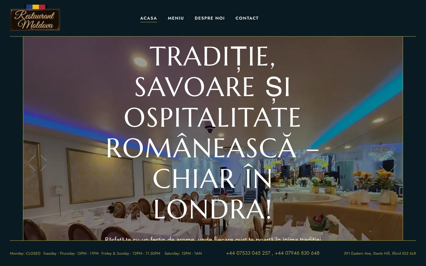 Screenshot of Restaurant Moldova